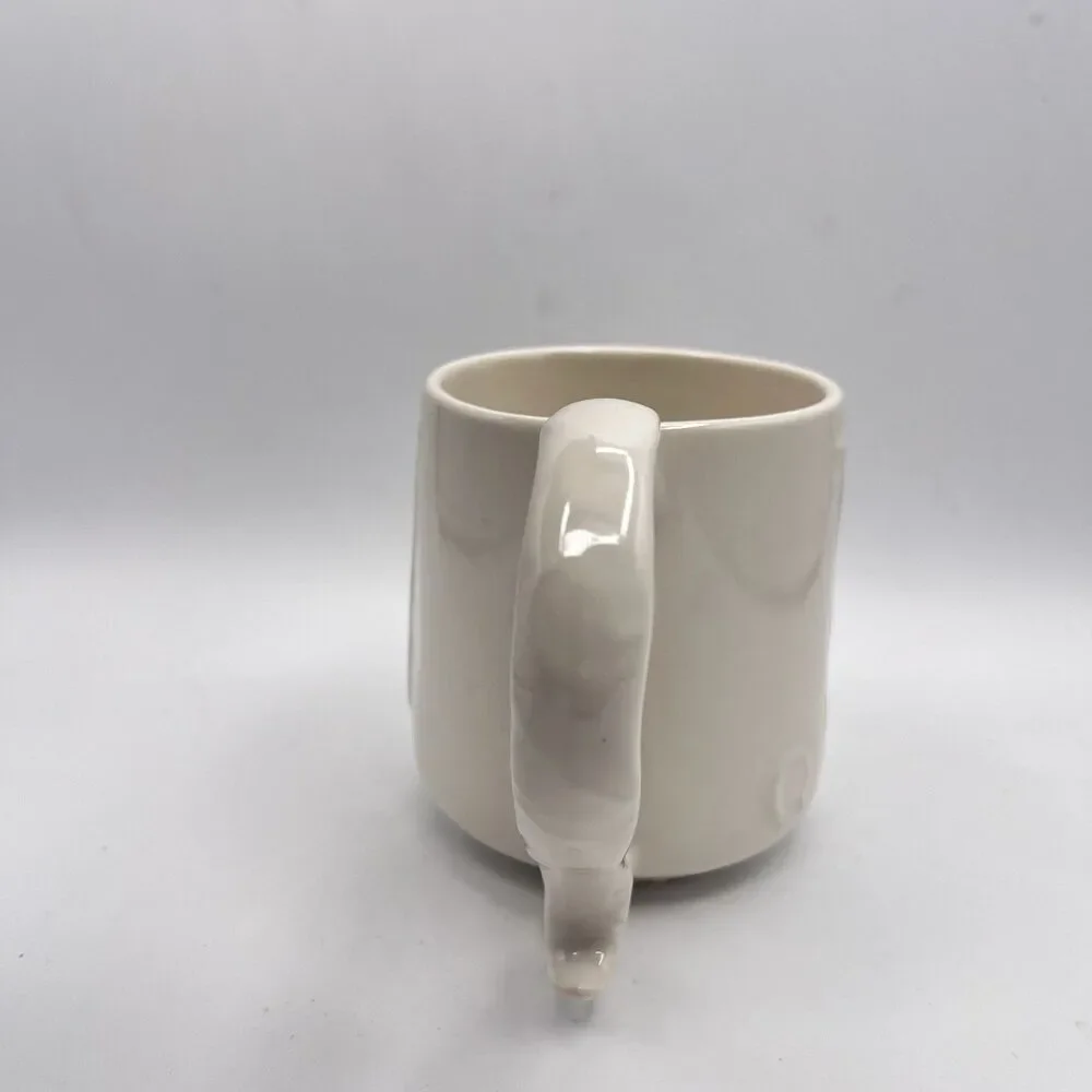 Pottery Barn A-Z Alphabet Mug Embossed Texture 